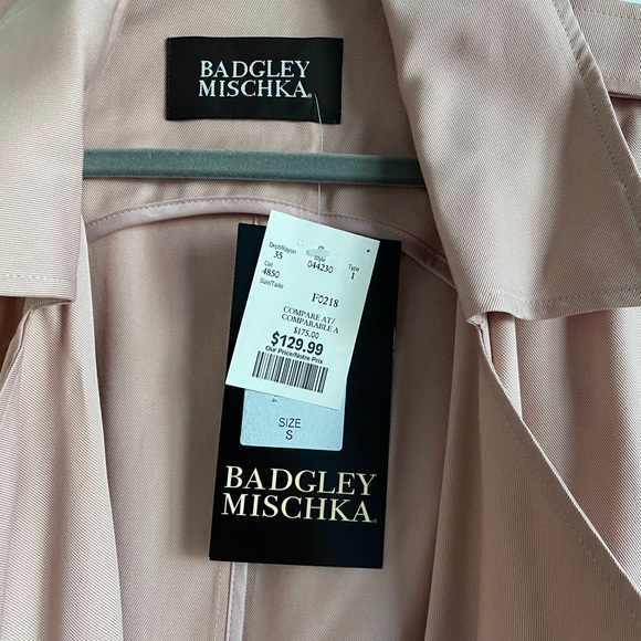 Badgley Mischka pink trench coat - Picture 1 of 3